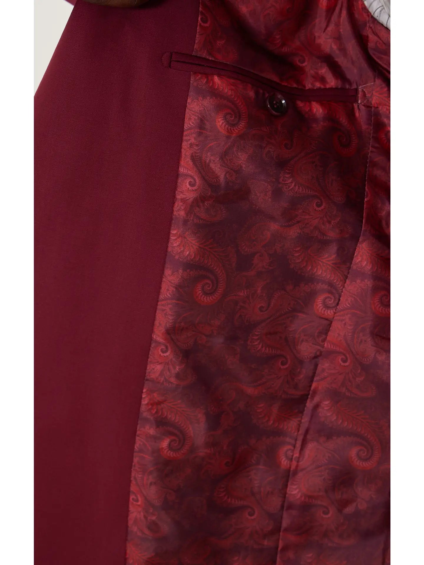 Ron Tomson- Men's Super 120S Merino Wool Double Single Suit - Currant